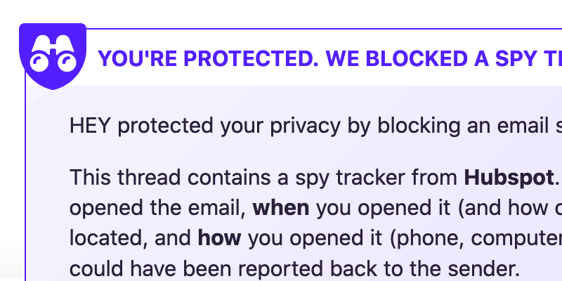 Blocking spy trackers
