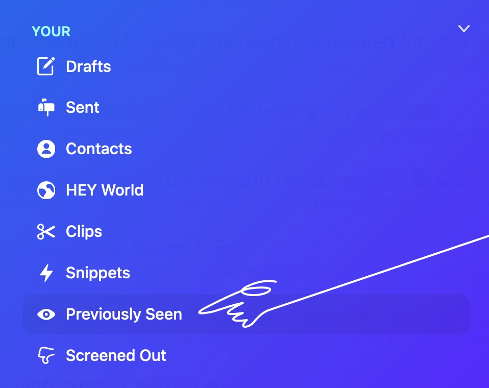 Jump to Previously Seen