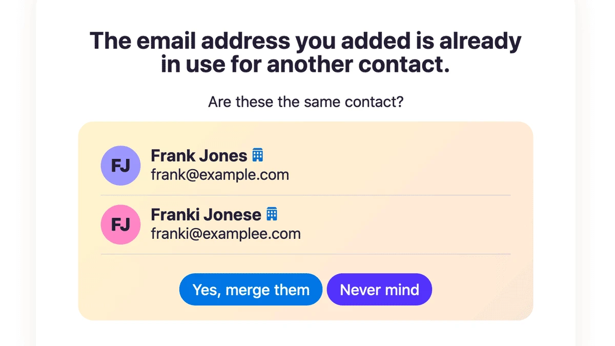 Merge contacts